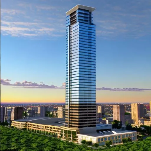 A 50 story Building With USRTC Sign On Top Of The Bu OpenArt