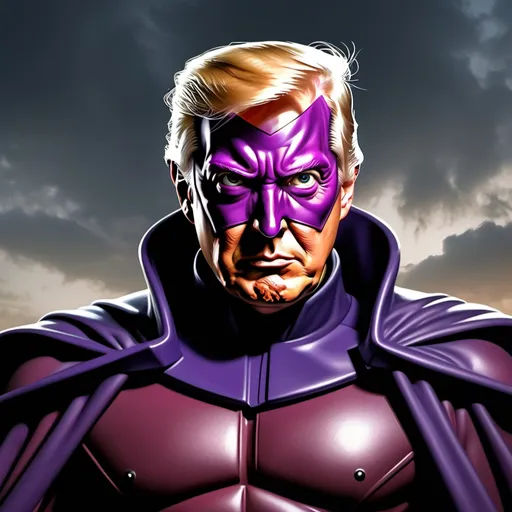 Prompt: president Donald trump as the villain magneto