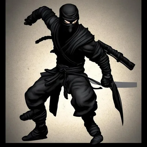 Prompt: Shadow Ninja, emphasis on shadow, realistic