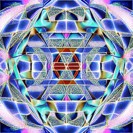 Prompt: sacred geometry, PI Greek, 3d, unreal, symmetric, vivid color, white background