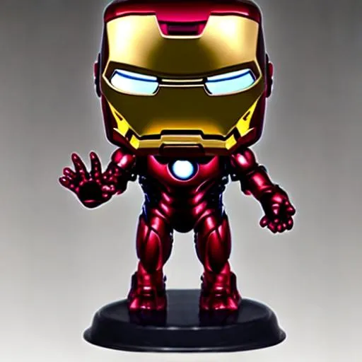 Prompt: Funko pop {object}, iron man
made of plastic, product studio