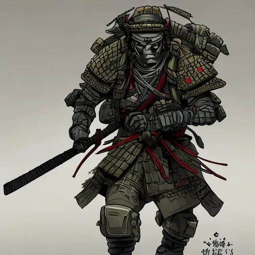 Prompt:  samurai soldier codename crazy-ghost 52


