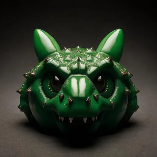 Prompt: Green Hodag face cute