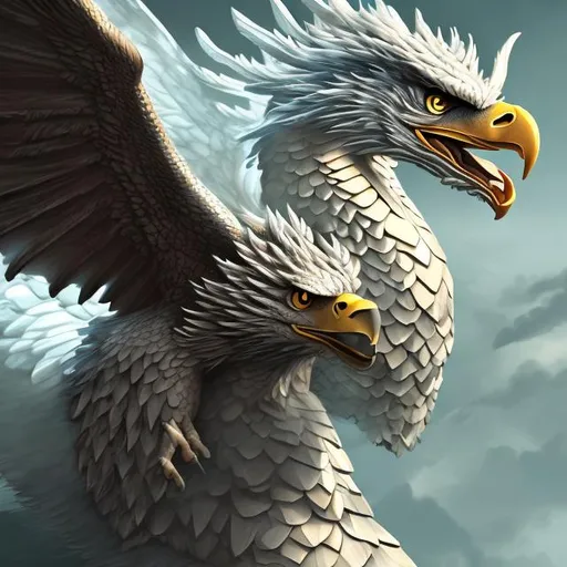 Prompt: Eagle dragon, digital art 

