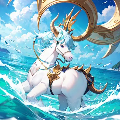 Prompt: Capricorn The Sea-Goat zodiac as a male human, 8k, UHD,  highly detailed, close up