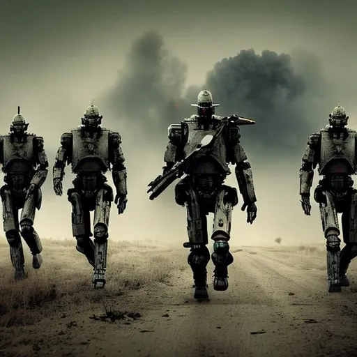 Movie cover for a creepy war movie on robots