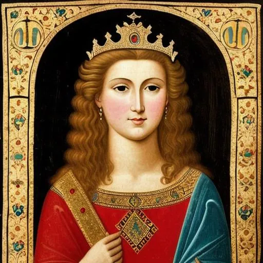 Prompt: portrait of a 10th-century Saxon light-haired princess