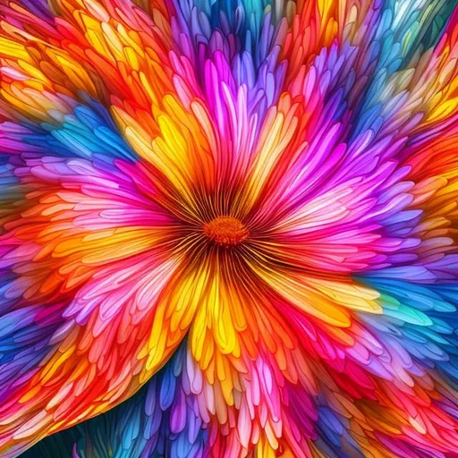 Prompt: Generate an image of a vibrant flower in full bloom, capturing intricate petal details and vivid colors. Focus on realism and precision, showcasing the flower's natural beauty without embellishments.
