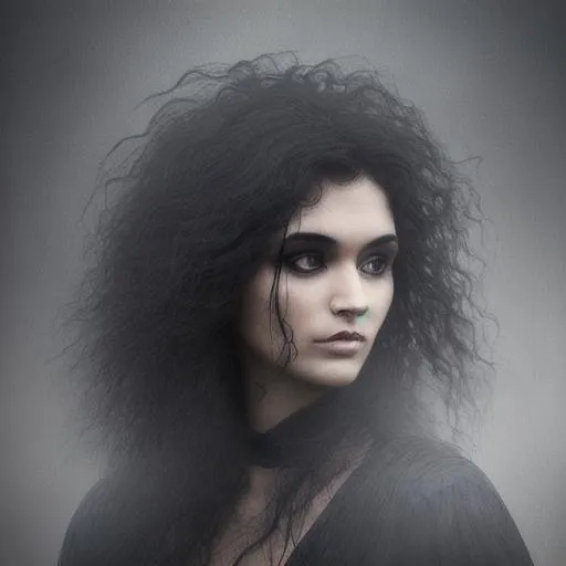 Portrait Of A Beautiful Raven Haired Goddess Emergin Openart