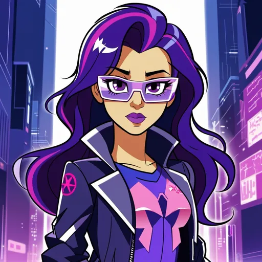 Prompt: cyberpunk equestria girls twilight sparkle