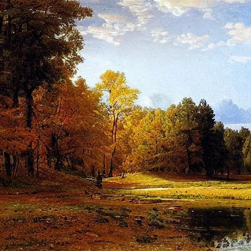 Prompt: Autumn , landscape, beautiful artwork by ivan shishkin