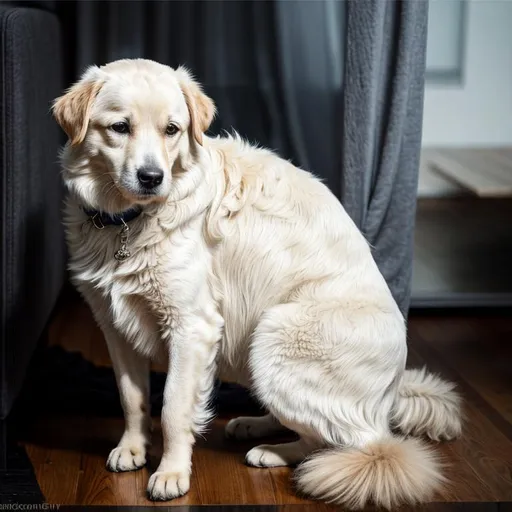 Prompt: portrait of a dog, symetric face