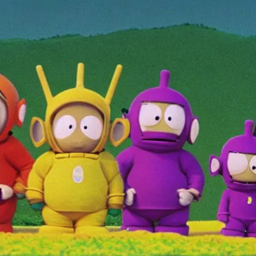 Prompt: Teletubbies South park 