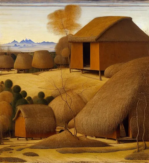 Prompt: hut on stilts, bare trees landscape, painting by clérisseau, mongolian painting, ernst haeckel, georges lemmen, belmiro de almeida, mughal painting, andrea del castagno, quantum tracing, composition is covered with smallest distinct looping lines, interlaced, oxide texture, rust texture, ethereal hues, extremely finest linear surface texture, textured, hdr soft diffused light, sharp focus extremely detailed fantasy intricate 8k dynamic lighting fantastic view crisp quality orderly Meticulous intricate details.