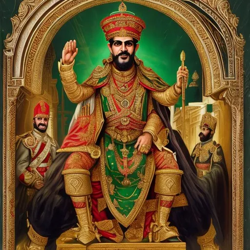 Prompt: Koorosh the king of iran
