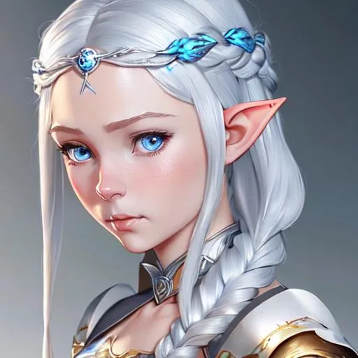 portrait of a beautiful princess elf girl, one singl... | OpenArt