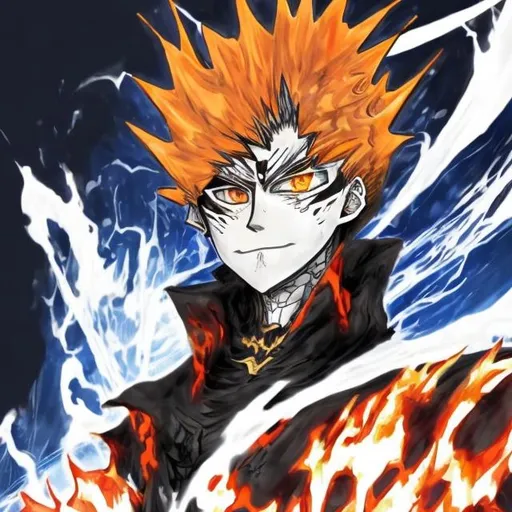 Prompt: ichigo and asta fused

