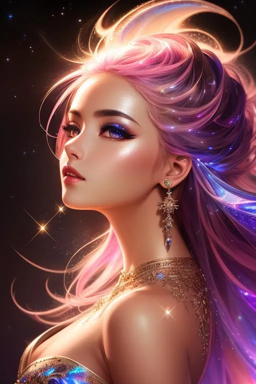 Prompt: ultra detailed full body artistic photography, midnight aura, night sky, detailed gorgeous face, dreamy, glowing, backlit, glamour, glimmer, shadows, oil on canvas, brush strokes, smooth, ultra high definition, 16k, unreal engine 5, ultra sharp focus, art by alberto seveso, artgerm, loish, sf, intricate artwork masterpiece, ominous, matte painting movie poster, golden ratio, trending on cgsociety, intricate, epic, trending on artstation, by artgerm, h. r. giger and beksinski, highly detailed, vibrant, production cinematic character render, ultra high quality female beautiful face and white long hair.