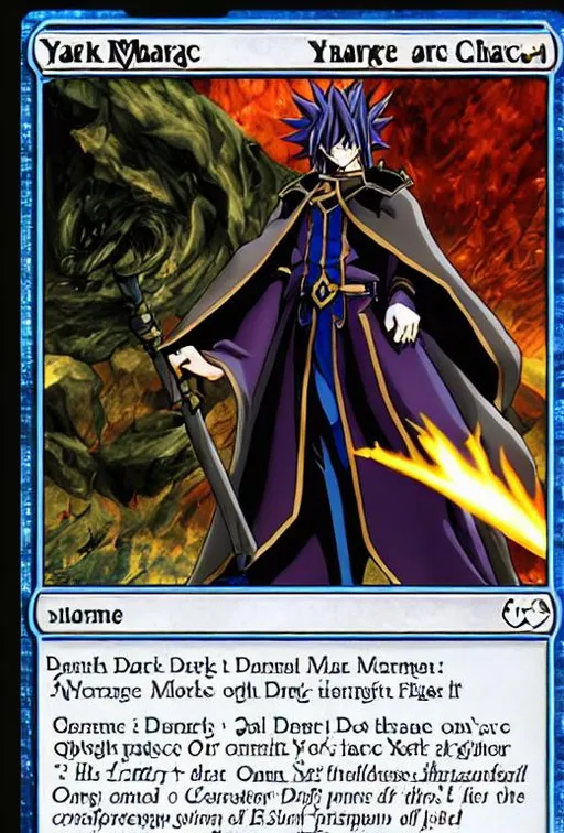 Prompt: Dark Mage from Yu-Gi-Oh