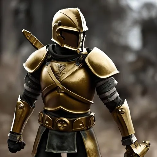 Prompt: Spartan fighter, ultra realistic, daylight shining armour, soldier, battlefield golden