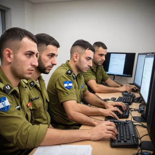 Prompt: team of IDF soldier programming code