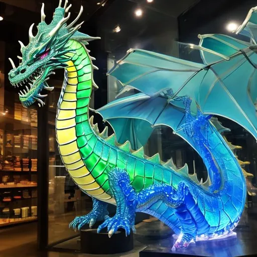 Prompt: glass dragon