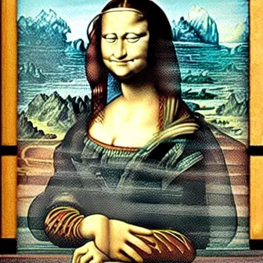 the monalisa with a cat face | OpenArt