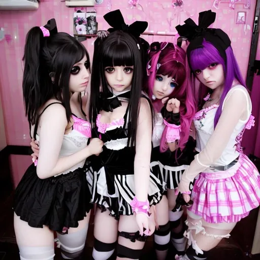 Prompt: anime,loli,lolita,goth,backroom