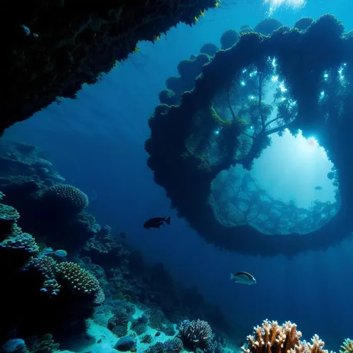 Prompt: the unexplored ocean bottom
