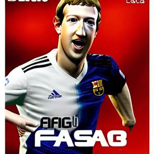 Prompt: PS3 Xbox 360 portrait of Mark Zuckerberg as Lionel Messi in Fifa 08