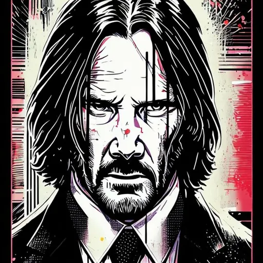 Prompt: Retro comic style artwork, highly detailed john wick, comic book cover, symmetrical, vibrant