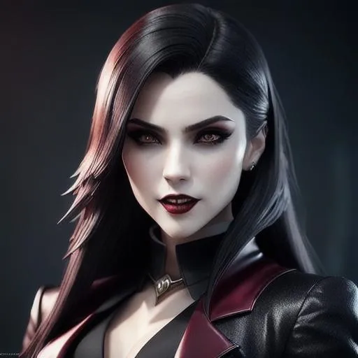 Prompt: epic professional digital portrait art of vampire 👩‍💼😉,best on artstation, cgsociety, wlop, Behance, pixiv, astonishing, impressive, outstanding, epic, cinematic, stunning, gorgeous, concept artwork, much detail, much wow, masterpiece, photorealistic, intricate details, hyperrealisitic, Midnight Lighting