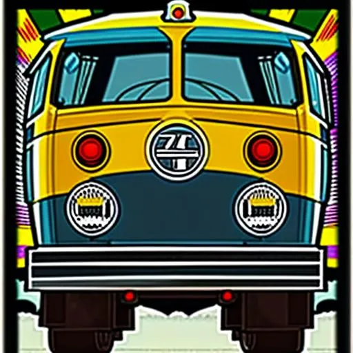 Prompt: Retro comic style artwork, highly detailed, locomotive, comic book cover, symmetrical, vibrant,  4k