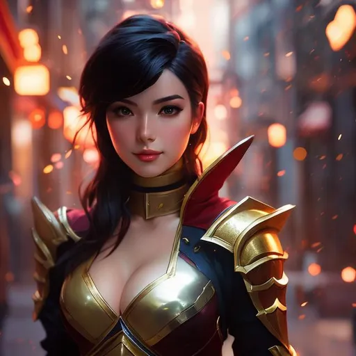 Prompt: upper torso portrait of league of legend's Fiora as a french duelist, red black hair, soft lighting, perfect composition, cinematic, video game trailer, dramatic, detailed painting, 8k, octane render, by makoto shinkai, stanley artgerm lau, wlop, rossdraws, concept art, digital painting, looking into camera,