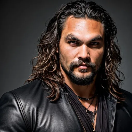 Prompt: Waist high Portrait of a beautiful and handsome Jason Momoa in coat,  perfect detailed face, detailed symmetric hazel eyes with circular iris, realistic, stunning realistic photograph, 3d render, octane render, intricately detailed, cinematic, trending on art station, Isometric, Centered hiper eallistic cover photo, awesome full color, hand drawn, dark, gritty, klimt, erte 64k, high definition, cinematic, neoprene, portrait featured on unsplash, stylized digital art, smooth, ultra high definition, 8k, unreal engine 5, ultra sharp focus, intricate artwork masterpiece, ominous, epic, trending on artstation, highly detailed, vibrant