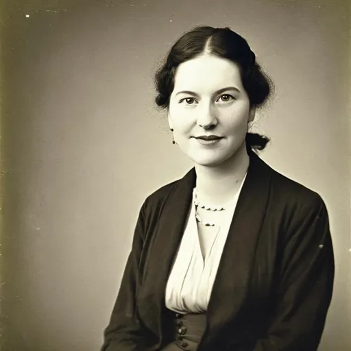 Prompt: portrait of a female history professor, vintage photo