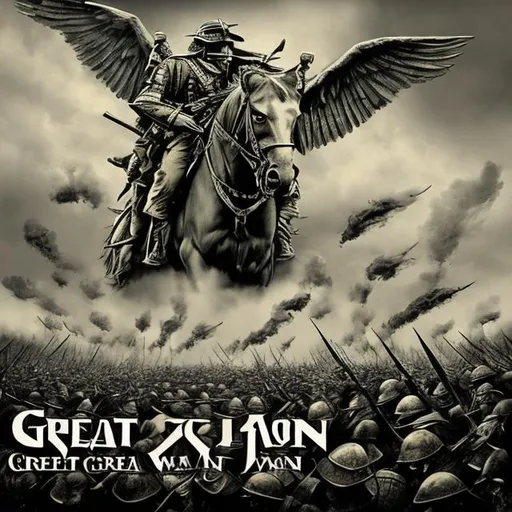 Prompt: Generate an a piece of artwork that is about the song “Great War” by sabaton