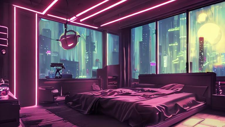 cyberpunk bedroom | OpenArt