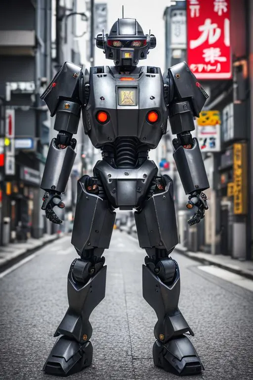 Prompt: japan anime robot look like	"	Armored Police Metal Jack", random pose, random background

vintage, miniature. (high detailed skin:1.2), 8k uhd, dslr, soft lighting, ideal human, high quality, film grain, Fujifilm XT3, hyper realistic, detailed head