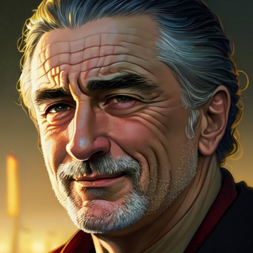 Realistic Portrait Of A Robert De Niro, Chonmage Hai 