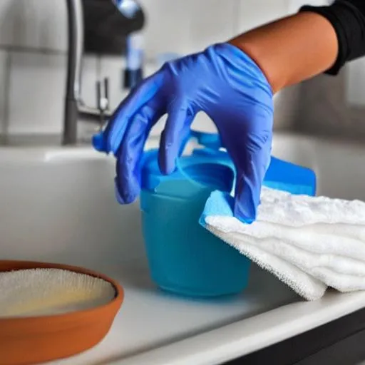 Prompt: a person cleaning a mess up with baby wipes 
