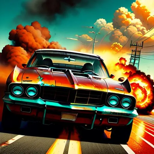 Burnout Paradise, movie poster, urban setting, rusty... OpenArt