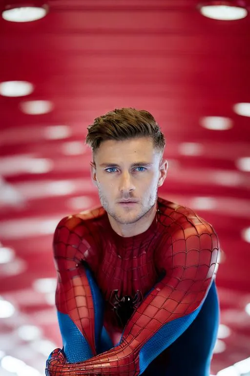 Prompt: southampton's luke shaw, the amazing spider man, full body