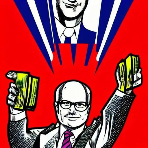 Authoritarian , Karl Rove, Retro comic style artwork...