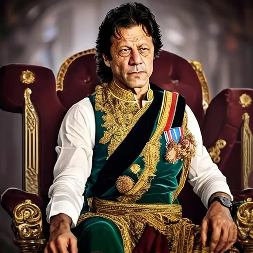 Prompt: Imran Khan as  king