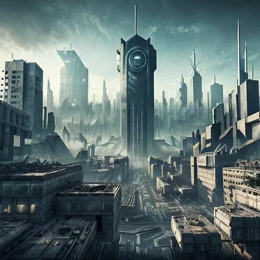 Prompt: Dystopian City