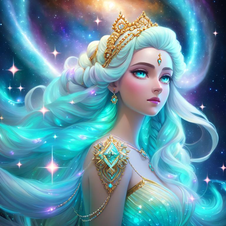 portrait full body of goddess, diamonds, digital pai... | OpenArt