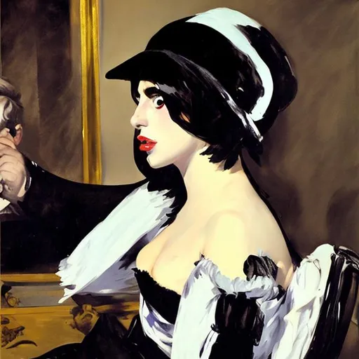 Prompt: Manet painting of lady Gaga 


