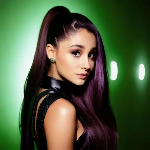 ariana grande with green hair