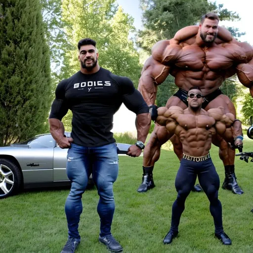 30 foot tall bodybuilder vs 200- foot and 7 foot t...